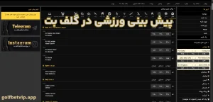 پیش‌ بینی ورزشی در گلف بت